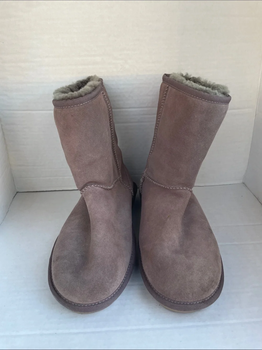 Koolaburra by UGGS Mid-Calf Suede Shearling Boots - Brown